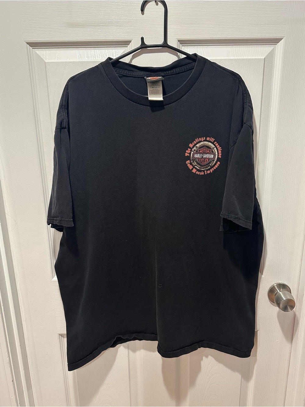 Vintage Harley Davidson Orlando Pirate Skull Graphic T-Shirt Black Mens 2XL